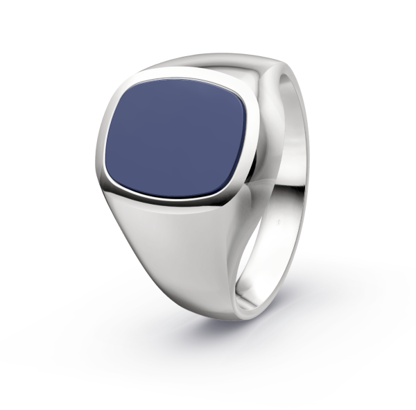 CR-Siegelring 07/6 - Silber 925 / - Lagenstein Dunkel